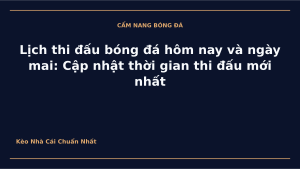 Read more about the article Lịch thi đấu bóng đá hôm nay và ngày mai: Cập nhật thời gian thi đấu mới nhất